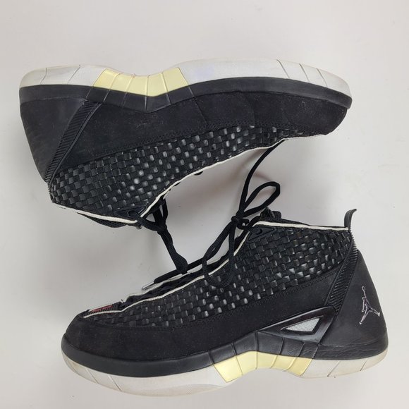 Nike Air Jordan 15 XV Retro SE Size 12 Black Metallic Silver (2008) 317112-007 main image 9